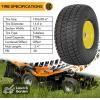 image2 Pack WEIZE 15x6006 Tire and Wheel Assembly Replacement Riding Lawn Mower Front Tires Compatible with Craftsman Riding Lawn Mowers 3quot centered Hub 34quot BushingYellow