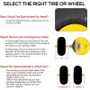 image2 Pack WEIZE 15x6006 Tire and Wheel Assembly Replacement Riding Lawn Mower Front Tires Compatible with Craftsman Riding Lawn Mowers 3quot centered Hub 34quot BushingYellow