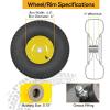 image2 Pack WEIZE 15x6006 Tire and Wheel Assembly Replacement Riding Lawn Mower Front Tires Compatible with Craftsman Riding Lawn Mowers 3quot centered Hub 34quot BushingYellow
