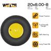 image2 Pack WEIZE 15x6006 Tire and Wheel Assembly Replacement Riding Lawn Mower Front Tires Compatible with Craftsman Riding Lawn Mowers 3quot centered Hub 34quot BushingYellow