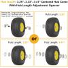 image2 Pack WEIZE 15x6006 Tire and Wheel Assembly Replacement Riding Lawn Mower Front Tires Compatible with Craftsman Riding Lawn Mowers 3quot centered Hub 34quot BushingYellow