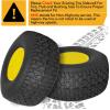 image2 Pack WEIZE 15x6006 Tire and Wheel Assembly Replacement Riding Lawn Mower Front Tires Compatible with Craftsman Riding Lawn Mowers 3quot centered Hub 34quot BushingYellow