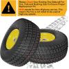 image2 Pack WEIZE 15x6006 Tire and Wheel Assembly Replacement Riding Lawn Mower Front Tires Compatible with Craftsman Riding Lawn Mowers 3quot centered Hub 34quot BushingYellow