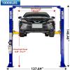 imageWEIZE 10000lbs 2 Post Car Lift with Double Point Release2 Post Overhead Auto Truck Tractor Lift for Repair Store