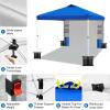 imageWEIZE 10x10 Pop Up Canopy TentOneButton Push SetupPop Up Tent with 1 Sidewall and 6 PocketsAdjustable Height Instant Portable Shelter4 Weight BagsSun Shade for Events ampamp Beach BlackBlue