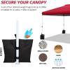 imageWEIZE 10x10 pop up Canopy Tent OneButton Push Setup Adjustable Height pop up Gazebo Instant Portable Shelter 4 Weight Bags Sun Shade for Events ampamp Camping Silver Coated TopRed