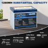 imageWEIZE 12V 100Ah BCI Group 24 LiFePO4 Lithium Battery with SelfHeating Function Builtin 100A BMS Up to 8000 Deep Cycles Perfect for RV Solar Marine Camping and Off Grid