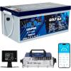 imageWEIZE 12V 100Ah Mini LiFePO4 Battery Builtin 100A Smart BMS Deep Cycle Lithium Iron Phosphate Battery Perfect for RV Solar Marine Trolling Motor Off Grid Applications Backup Sump PumpPack of 1