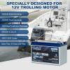 imageWEIZE 12V 100Ah Mini LiFePO4 Battery Builtin 100A Smart BMS Deep Cycle Lithium Iron Phosphate Battery Perfect for RV Solar Marine Trolling Motor Off Grid Applications Backup Sump PumpPack of 1