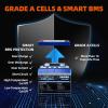 imageWEIZE 12V 100Ah Mini LiFePO4 Battery Builtin 100A Smart BMS Deep Cycle Lithium Iron Phosphate Battery Perfect for RV Solar Marine Trolling Motor Off Grid Applications Backup Sump PumpPack of 1