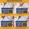 imageWEIZE 12V 100Ah Mini LiFePO4 Battery Builtin 100A Smart BMS Deep Cycle Lithium Iron Phosphate Battery Perfect for RV Solar Marine Trolling Motor Off Grid Applications Backup Sump PumpPack of 2