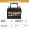 imageWEIZE 12V 105AH Dual Purpose LiFePO4 Lithium Battery 1000CCA Group 31 Group 27 GC2 Starter Battery Plus Deep Cycle Performance Builtin Smart BMS Perfect for Automotive Trolling Motor Marine RV60AH StartDeep Cycle