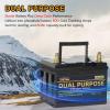 imageWEIZE 12V 105AH Dual Purpose LiFePO4 Lithium Battery 1000CCA Group 31 Group 27 GC2 Starter Battery Plus Deep Cycle Performance Builtin Smart BMS Perfect for Automotive Trolling Motor Marine RV60AH StartDeep Cycle