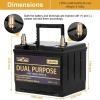 imageWEIZE 12V 105AH Dual Purpose LiFePO4 Lithium Battery 1000CCA Group 31 Group 27 GC2 Starter Battery Plus Deep Cycle Performance Builtin Smart BMS Perfect for Automotive Trolling Motor Marine RV105AH StartDeep Cycle