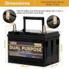 imageWEIZE 12V 105AH Dual Purpose LiFePO4 Lithium Battery 1000CCA Group 31 Group 27 GC2 Starter Battery Plus Deep Cycle Performance Builtin Smart BMS Perfect for Automotive Trolling Motor Marine RV60AH StartDeep Cycle