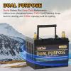 imageWEIZE 12V 105AH Dual Purpose LiFePO4 Lithium Battery 1000CCA Group 31 Group 27 GC2 Starter Battery Plus Deep Cycle Performance Builtin Smart BMS Perfect for Automotive Trolling Motor Marine RV105AH StartDeep Cycle