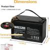 imageWEIZE 12V 35AH Deep Cycle Battery for Scooter Pride Mobility Jazzy Select Electric Wheelchair Set of 2100Ah battery