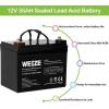 imageWEIZE 12V 35AH Deep Cycle Battery for Scooter Pride Mobility Jazzy Select Electric Wheelchair Set of 235Ah