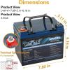 imageWEIZE 12V 36Ah LiFePO4 Lithium Battery Grade A Cells Built in BMS Low Temperature Protection Deep Cycle Battery 2000 Life Cycles Perfect for Marine Kids Scooters Power Wheels 2 Packs