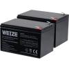 imageWEIZE 12V 9AH Battery Sealed Lead Acid Battery with F2 Terminals Rechargeable Replaces 12 Volt 8AH 10AH for Razor e200  e200s  e225  e300 APC UPS Computer Backup Power BX1300LCD 2 Pack12AH