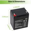 imageWEIZE 12V 9AH Battery Sealed Lead Acid Battery with F2 Terminals Rechargeable Replaces 12 Volt 8AH 10AH for Razor e200  e200s  e225  e300 APC UPS Computer Backup Power BX1300LCD 2 Pack5AH Battery