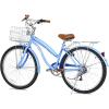 imageWEIZE Beach Cruiser Bike 26 inch Commuter Bicycle for Adult Men and Women 7SpeedHighCarbon SteelFront ampamp Rear Fenders Comfortable City Bikes with Rear Rack or Basket Ergonomic Upright DesignBlue