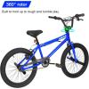 imageWEIZE Freestyle BMX Bike 20 inch Trick Bicycle for Kids HiTen Steel Frame 360 Degree Rotor Freestyle 4 Pegs Single Speed Teen Bike for Boys Girls ampamp BeginnerLevel to Advanced Riders