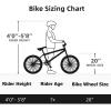 imageWEIZE Freestyle BMX Bike 20 inch Trick Bicycle for Kids and Adults Men Women HiTen Steel Frame 360 Degree Rotor Freestyle 4 Pegs Single Speed Teen Bike BeginnerLevel to Advanced RidersSliver