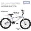 imageWEIZE Freestyle BMX Bike 20 inch Trick Bicycle for Kids and Adults Men Women HiTen Steel Frame 360 Degree Rotor Freestyle 4 Pegs Single Speed Teen Bike BeginnerLevel to Advanced RidersSliver
