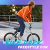 imageWEIZE Freestyle BMX Bike 20 inch Trick Bicycle for Kids and Adults Men Women HiTen Steel Frame 360 Degree Rotor Freestyle 4 Pegs Single Speed Teen Bike BeginnerLevel to Advanced RidersSliver