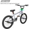 imageWEIZE Freestyle BMX Bike 20 inch Trick Bicycle for Kids and Adults Men Women HiTen Steel Frame 360 Degree Rotor Freestyle 4 Pegs Single Speed Teen Bike BeginnerLevel to Advanced RidersSliver