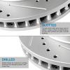 imageWEIZE Front Truck ampamp Tow Brake Kit Carbon Fiber Ceramic Brake Pads ampamp DrilledSlotted Brake Rotors Replacement For Ford F150 F150 20102020 Expedition Lincoln NavigatorRam 25003500 0308 FrontRear