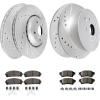 imageWEIZE Front Truck ampamp Tow Brake Kit Carbon Fiber Ceramic Brake Pads ampamp DrilledSlotted Brake Rotors Replacement For Ford F150 F150 20102020 Expedition Lincoln NavigatorSienna Hilghlander 1117 FrontRear