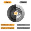 imageWEIZE Front Truck ampamp Tow Brake Kit Carbon Fiber Ceramic Brake Pads ampamp DrilledSlotted Brake Rotors Replacement For Ford F150 F150 20102020 Expedition Lincoln NavigatorChevy Silverado 1500 9906 Black Front