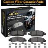 imageWEIZE Front Truck ampamp Tow Brake Kit Carbon Fiber Ceramic Brake Pads ampamp DrilledSlotted Brake Rotors Replacement For Ford F150 F150 20102020 Expedition Lincoln NavigatorChevy Silverado 1500 1520 FrontRear