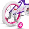 imageWEIZE Girls Bike for 312 Years Old Kids 14 16 20 Inch Kids Bike with Training Wheels Streamers Basket and Doll Seat Children Bicycles with Coaster Brake Multiple ColorsPurple