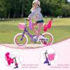 imageWEIZE Girls Bike for 312 Years Old Kids 14 16 20 Inch Kids Bike with Training Wheels Streamers Basket and Doll Seat Children Bicycles with Coaster Brake Multiple ColorsPurple