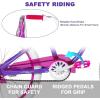 imageWEIZE Girls Bike for 312 Years Old Kids 14 16 20 Inch Kids Bike with Training Wheels Streamers Basket and Doll Seat Children Bicycles with Coaster Brake Multiple ColorsPurple