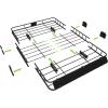 imageWEIZE Hitch Cargo Carrier Basket for SUV Truck  53x19 Inches 500LB Capacity with Waterproof Bag Net Strap Tightener Powder Coated for Durability Easy Installation for Camping and TravelROOF BASKET 54 with Bag