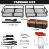imageWEIZE Hitch Cargo Carrier Basket for SUV Truck  53x19 Inches 500LB Capacity with Waterproof Bag Net Strap Tightener Powder Coated for Durability Easy Installation for Camping and TravelHITCH BASKET 60 and BAG