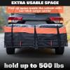 imageWEIZE Hitch Cargo Carrier for SUV Truck  53x19 Inches 500LB Capacity with Waterproof Bag Net Strap Tightener Powder Coated for Durability Easy Installation for Camping and TravelHITCH BASKET 60 with Bag  Net  Straps