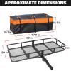 imageWEIZE Hitch Cargo Carrier for SUV Truck  53x19 Inches 500LB Capacity with Waterproof Bag Net Strap Tightener Powder Coated for Durability Easy Installation for Camping and TravelHITCH BASKET 60 with Bag  Net  Straps