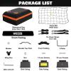 imageWEIZE Hitch Cargo Carrier for SUV Truck  53x19 Inches 500LB Capacity with Waterproof Bag Net Strap Tightener Powder Coated for Durability Easy Installation for Camping and TravelROOF BASKET 64 with Bag  Net  Straps