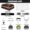 imageWEIZE Hitch Cargo Carrier for SUV Truck  53x19 Inches 500LB Capacity with Waterproof Bag Net Strap Tightener Powder Coated for Durability Easy Installation for Camping and TravelROOF BASKET 54 with Bag  Net  Straps