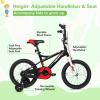 imageWEIZE Kids Bike 14 16 20Inch Children Bicycle for Boys Girls Ages 312 Years Old Rider Height 3562 Inch Coaster Brake Multiple Color OptionsBlack