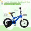 imageWEIZE Kids Bike 14 16 20Inch Children Bicycle for Boys Girls Ages 312 Years Old Rider Height 3562 Inch Coaster Brake Multiple Color OptionsBlue