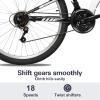 imageWEIZE Mountain Bike 26275 inch Outdoor Cycling Bike18SpeedHighCarbon SteelDual Full Suspension Adjustable Ergonomic Seat for Men Women Adult MTB Bicycle with Suspension ForkSleek ColorsWhite