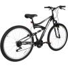 imageWEIZE Mountain Bike 26275 inch Outdoor Cycling Bike18SpeedHighCarbon SteelDual Full Suspension Adjustable Ergonomic Seat for Men Women Adult MTB Bicycle with Suspension ForkSleek ColorsMatte Black