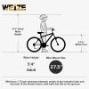 imageWEIZE Mountain Bike 26275 inch Outdoor Cycling Bike18SpeedHighCarbon SteelDual Full Suspension Adjustable Ergonomic Seat for Men Women Adult MTB Bicycle with Suspension ForkSleek ColorsWhite