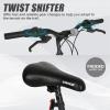 imageWEIZE Mountain Bike 26275 inch Outdoor Cycling Bike18SpeedHighCarbon SteelDual Full Suspension Adjustable Ergonomic Seat for Men Women Adult MTB Bicycle with Suspension ForkSleek ColorsMatte Black